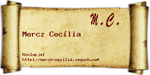 Mercz Cecília névjegykártya
